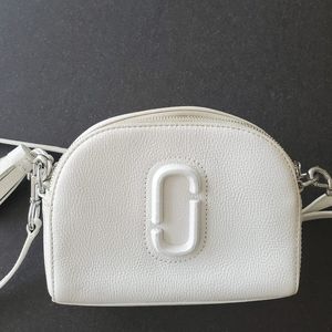MARC JACOBS White Shutter Leather Crossbody